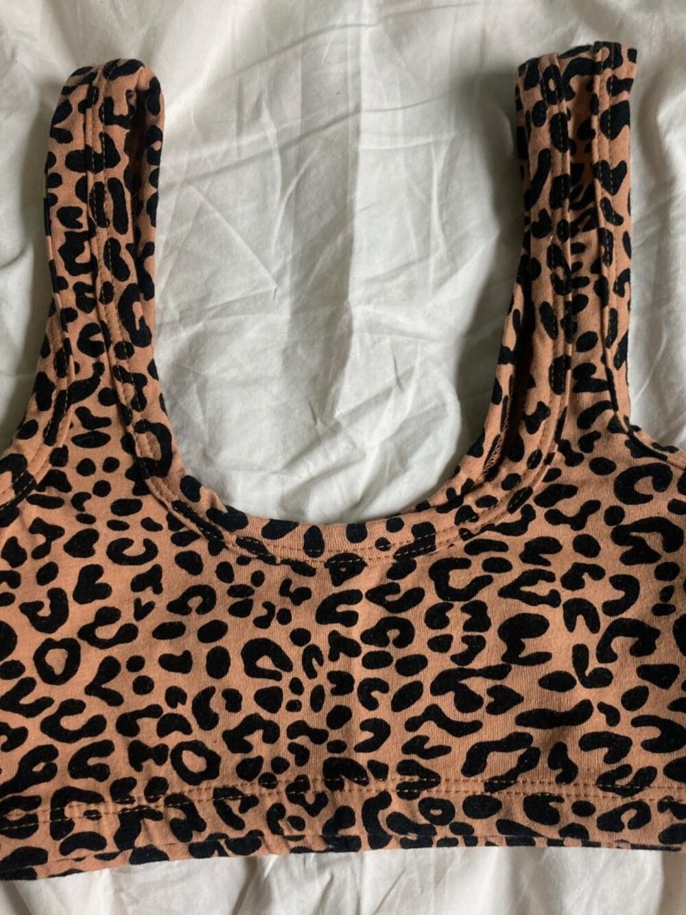 ARQ Leopard Print Wide Strap Bra - XS